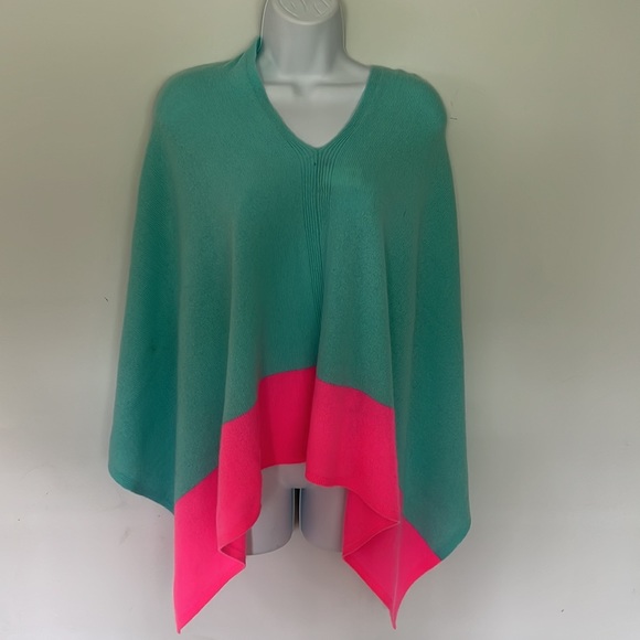 NWT Lillly Pulitzer Kinnon wrap Breakwater B resort Colorblock poncho pullover - Picture 10 of 12